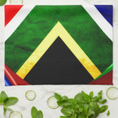 Zuid-Afrika Vlag: Dynamisch wervelmotief Theedoek (Gevouwen)
