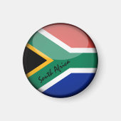 Zuid-Afrika vlag en Afrikaans - sport- en sportfan Magneet (Voorkant)