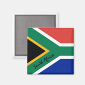 Zuid-Afrika vlag en feestdagen en sportfans Magneet (Voorkant / Achterkant)