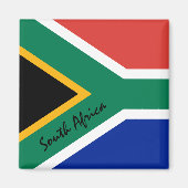Zuid-Afrika vlag en feestdagen en sportfans Magneet (Voorkant)