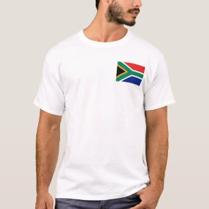 Zuid-Afrika vlag en kaart T-Shirt