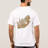 Zuid-Afrika vlag en kaart T-Shirt (Achterkant)