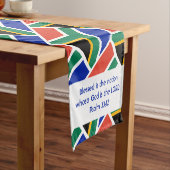 ZUID-AFRIKA Vlag Gepersonaliseerd Schrift Korte Tafelloper (Voorbeeld)