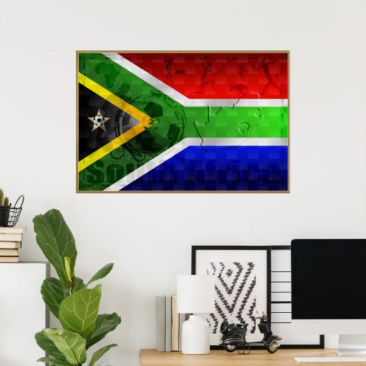 Zuid-Afrika vlag Grote Marokkaanse Poster (Thuiskantoor)