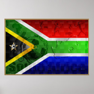 Zuid-Afrika vlag Grote Marokkaanse Poster