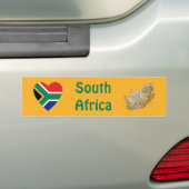 Zuid-Afrika Vlag Hart + Landkaart Bumpersticker (Op auto)