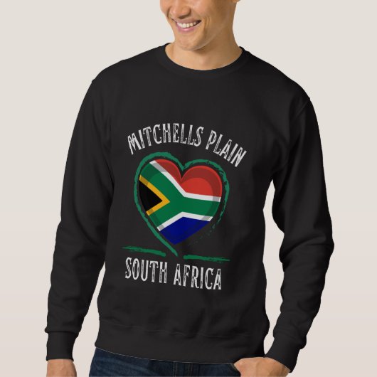 Zuid-Afrika Vlag Hart Mitchells Plain City Trui (Voorkant)