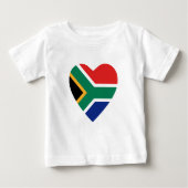 Zuid-Afrika Vlag Hart T-Shirt (Voorkant)