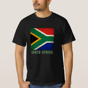 ZUID-AFRIKA vlag, in Grunge, Design 2021 - T-shirt