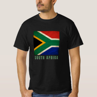 ZUID-AFRIKA vlag, in Grunge, Design 2021 - T-shirt