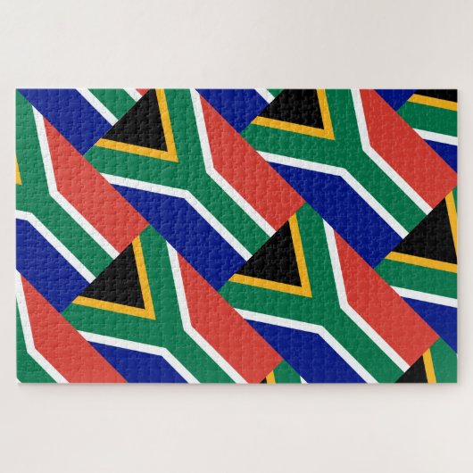 zuid - afrika vlag jigzaag puzzel legpuzzel (Horizontaal)