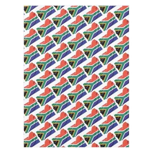 ZUID-AFRIKA Vlag KAART Stijlvol Patriottisch Tafelkleed (Voorkant)