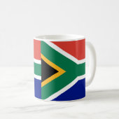 Zuid-Afrika Vlag Keramische Koffie Mok (Voorkant rechts)