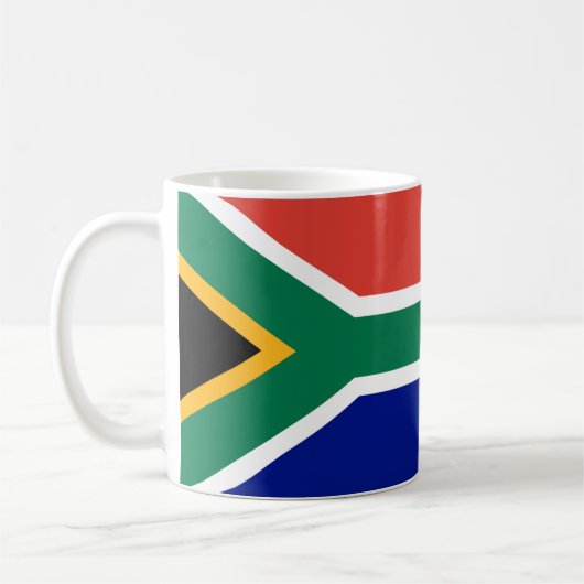 Zuid-Afrika Vlag Keramische Koffie Mok (Links)