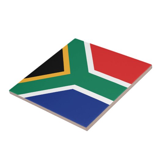 Zuid-Afrika - Vlag keramische tegel Tegeltje (Zijkant)