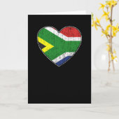 Zuid-Afrika Vlag Liefde Hart Kaart (Gele Bloem)