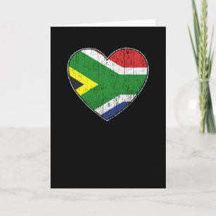 Zuid-Afrika Vlag liefdeshart Kaart