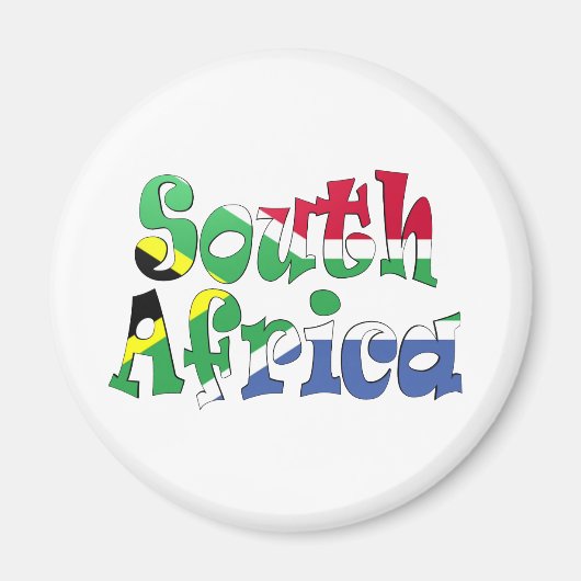 Zuid-Afrika Vlag Magnet (Voorkant)