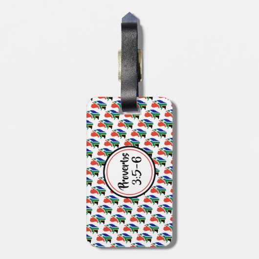 ZUID-AFRIKA-VLAG | Monogram | Overdrachten 3:5-6 Bagagelabel (Achterkant verticaal)