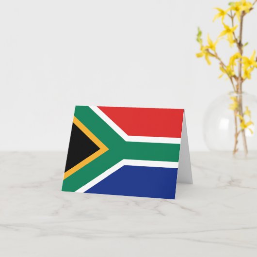 Zuid-Afrika Vlag Notecard Kaart (Gele Bloem)
