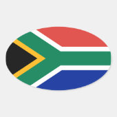 Zuid-Afrika Vlag Oval Sticker (Voorkant)