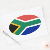 Zuid-Afrika Vlag Oval Sticker (Envelop)