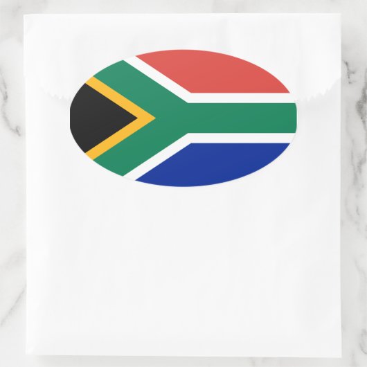 Zuid-Afrika Vlag Oval Sticker (Tas)