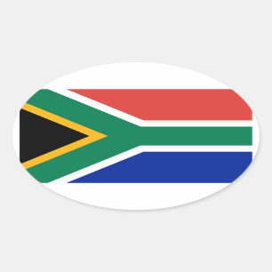 Zuid-Afrika Vlag Oval Sticker
