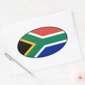 Zuid-Afrika Vlag Oval Sticker (Envelop)