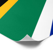 Zuid-Afrika vlag Poster (Hoek)