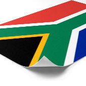 Zuid-Afrika Vlag Poster (Hoek)