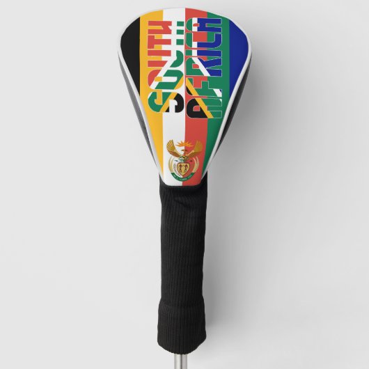 Zuid-Afrika Vlag Prachtig Patriottisch Golfheadcover (Voorkant)