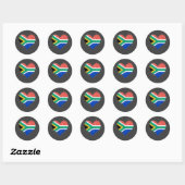 Zuid-Afrika Vlag Shining Uniek Ronde Sticker (Vel)