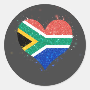 Zuid-Afrika Vlag Shining Uniek Ronde Sticker