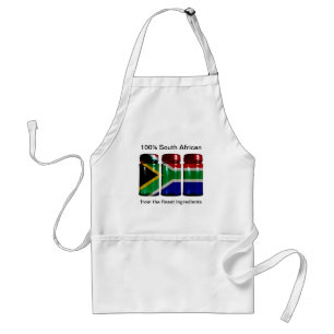 Zuid-Afrika Vlag Spice Jars Apron Standaard Schort
