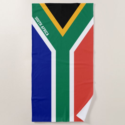 Zuid-Afrika Vlag Splendid Patriotic Strandlaken (Voorkant)