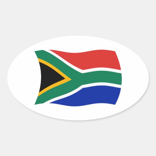 Zuid-Afrika Vlag Sticker (Voorkant)