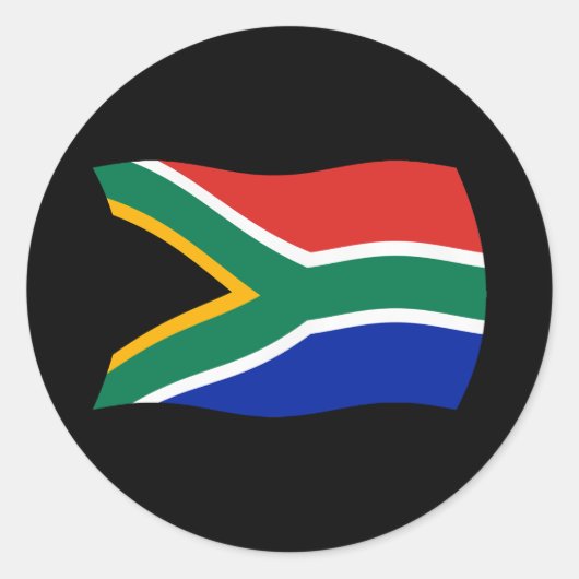 Zuid-Afrika Vlag Sticker (Voorkant)