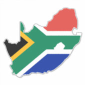 Zuid-Afrika Vlag Sticker XL (Voorkant)