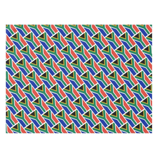 ZUID-AFRIKA Vlag Stijlvolle Patriottische Geometri Tafelkleed (Voorkant (Horizontaal))
