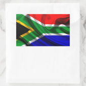 Zuid-Afrika vlag stof Rechthoekige Sticker (Tas)
