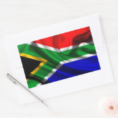 Zuid-Afrika vlag stof Rechthoekige Sticker (Envelop)