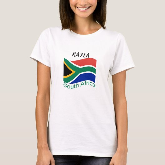 Zuid-Afrika Vlag T-Shirt (Voorkant)