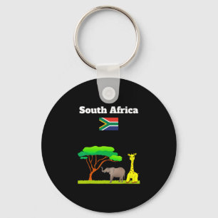 Zuid-Afrika Vlag Vakantie Souvenir Safari Liefhebb Sleutelhanger