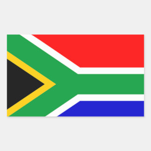 Zuid-Afrika: vlag van Zuid-Afrika Rechthoekige Sticker