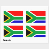 Zuid-Afrika: Vlag van Zuid-Afrika Rechthoekige Sticker (Vel)