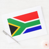 Zuid-Afrika: Vlag van Zuid-Afrika Rechthoekige Sticker (Envelop)