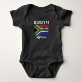 Zuid-Afrika vlag verhit Romper (Voorkant)