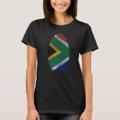 Zuid-Afrika Vlag Vingerprint DNA Gift Zuid-Afrika T-shirt (Voorkant)