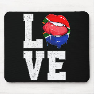 Zuid-Afrika Vlag Voetbal Fan Liefde Zuid-Afrikaans Muismat